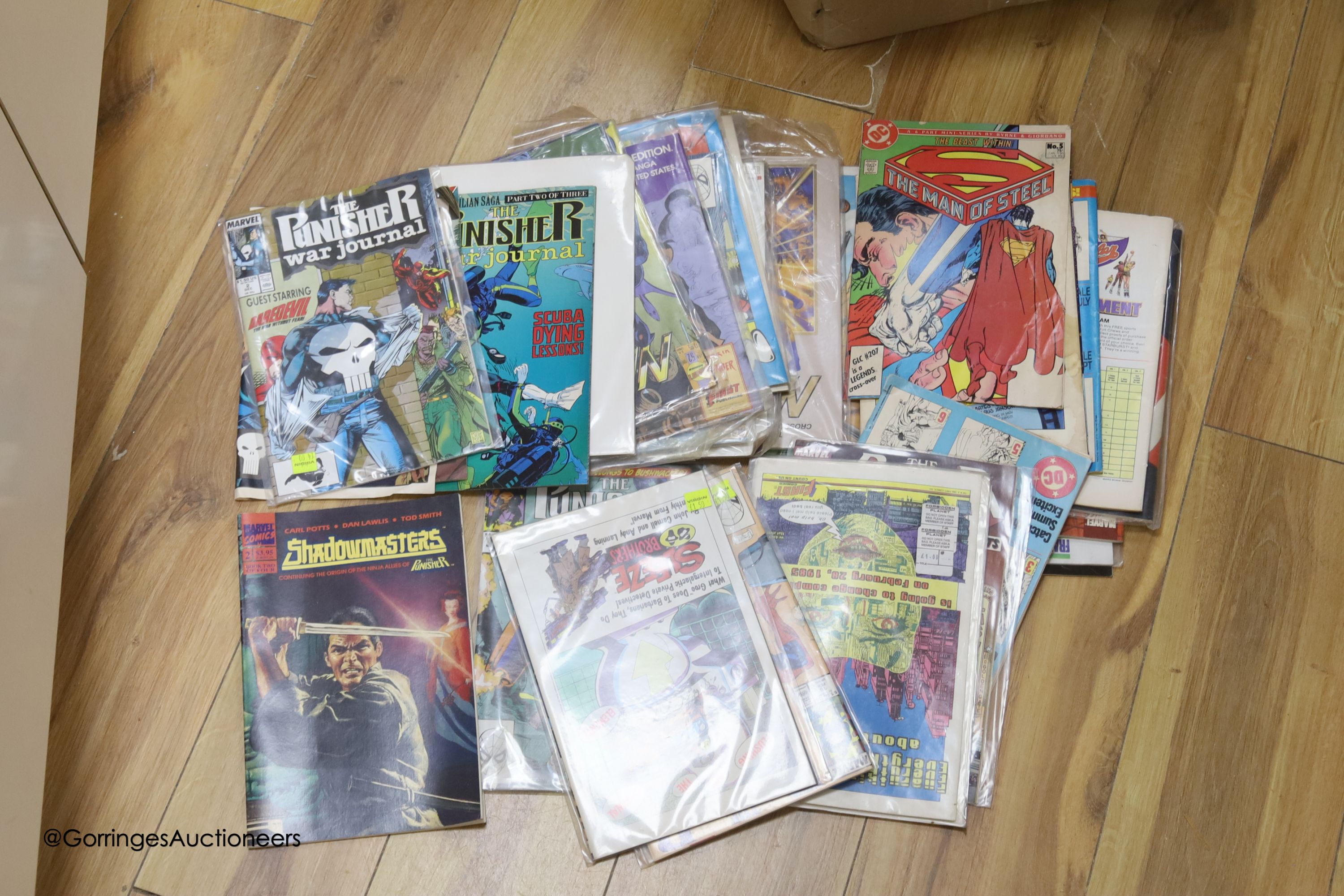 A collection of vintage comics